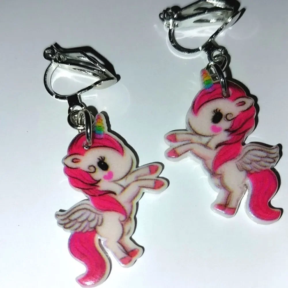 Super cute girls clip-on earrings